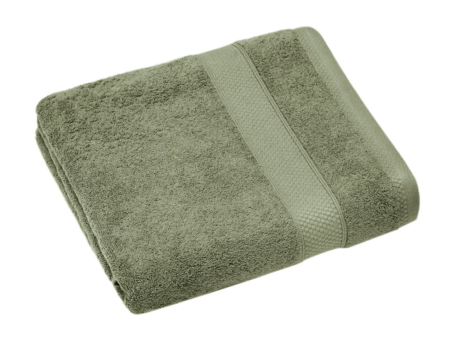 Drap de bain coton 550 g/m2 95x140 cm collection NAÏA vert Olive