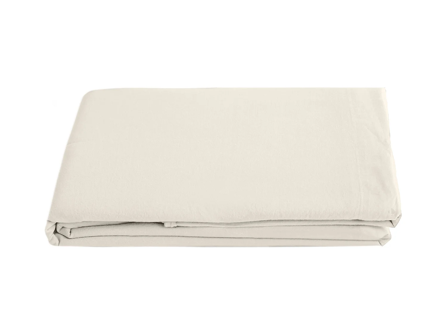 Drap plat lin et coton 270x300 cm collection OPERA beige ivoire