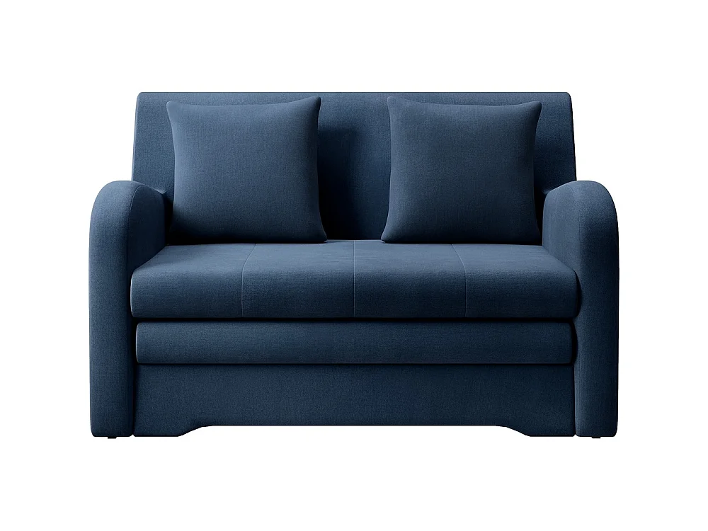 Donkerblauwe fluwelen slaapbank met opbergruimte en comfort, ARIEL
