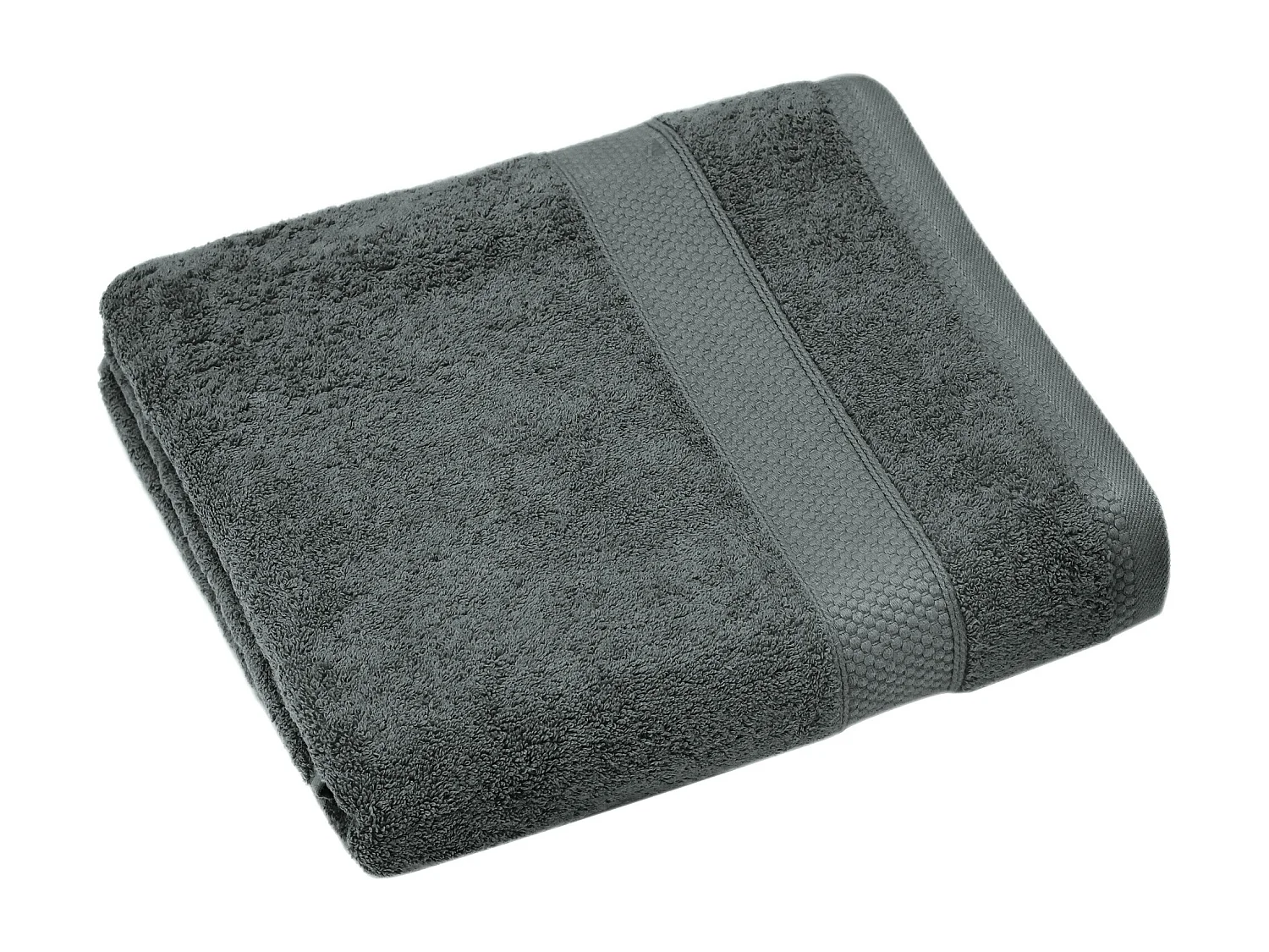 Drap de bain coton 550 g/m2 95x140 cm NAÏA gris Anthracite