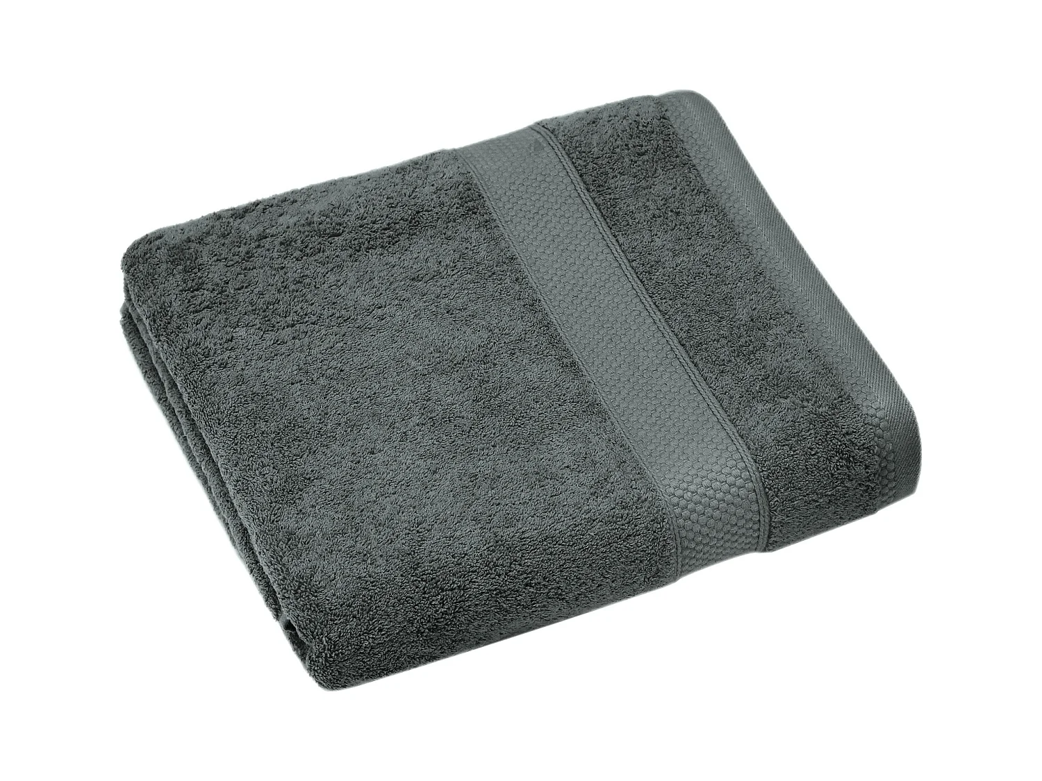 Drap de bain coton 550 g/m2 95x140 cm NAÏA gris Anthracite