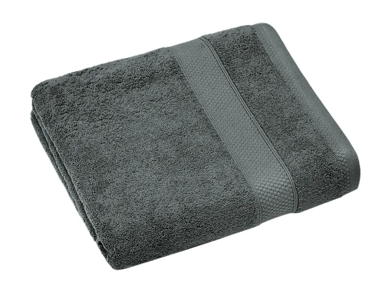 Drap de bain coton 550 g/m2 95x140 cm NAÏA gris Anthracite