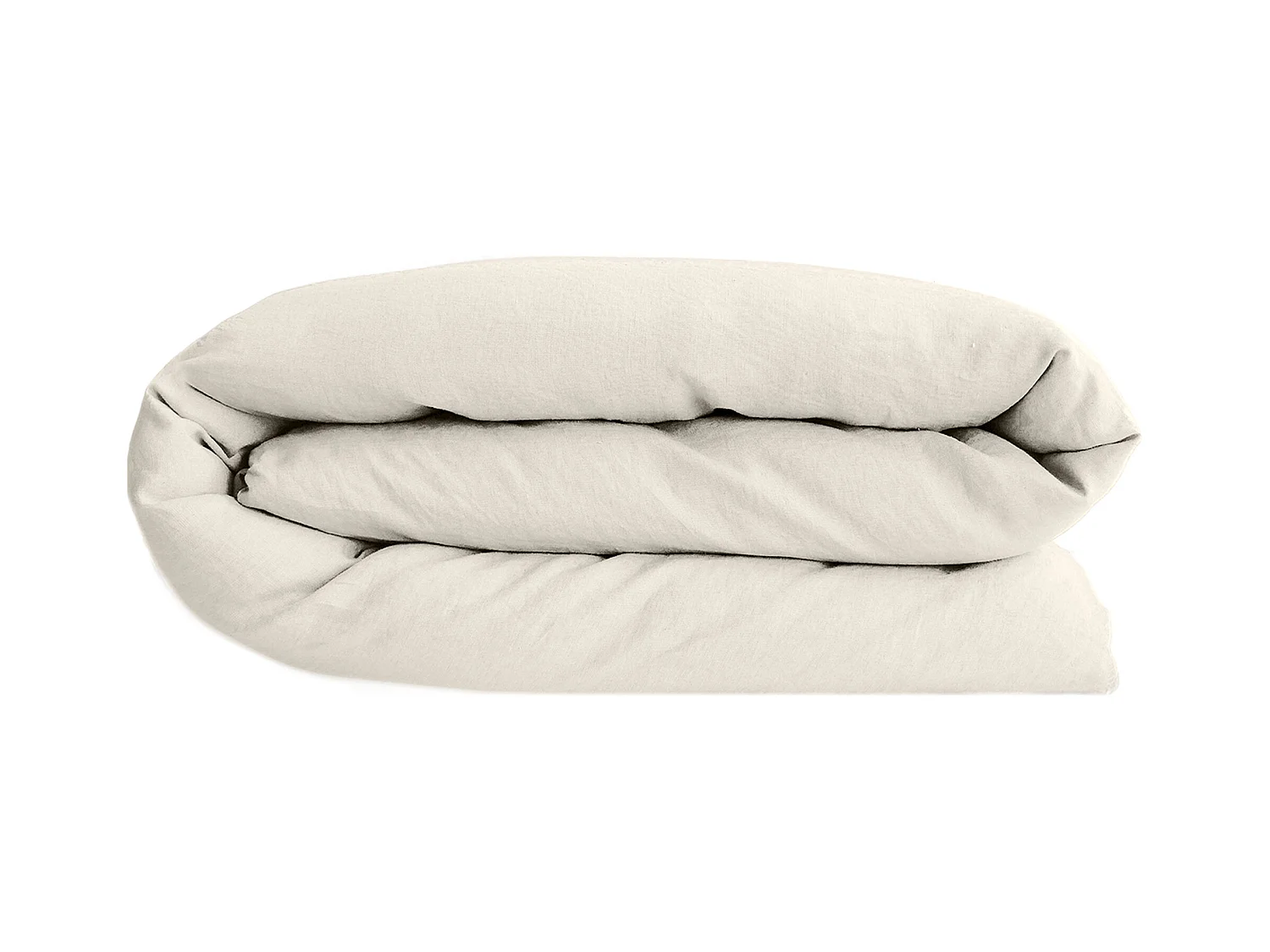 Housse de couette lin et coton 260x240 cm collection OPERA beige ivoire