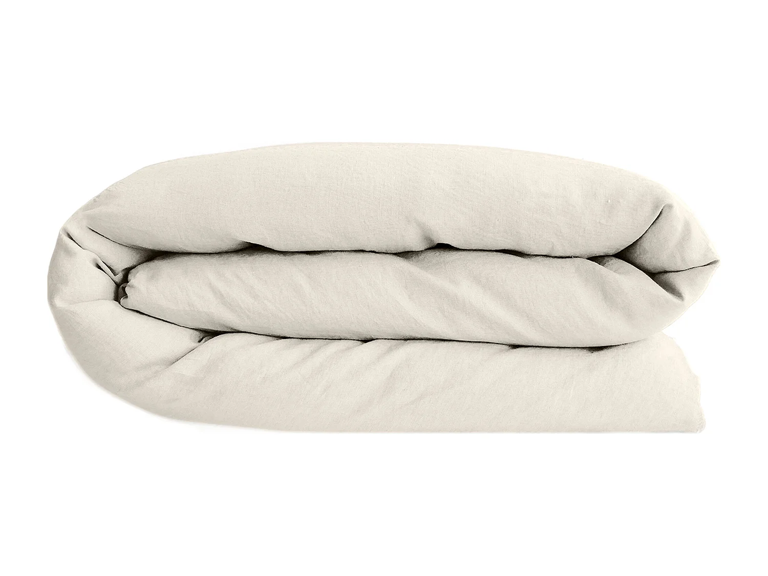 Housse de couette lin et coton 260x240 cm collection OPERA beige ivoire