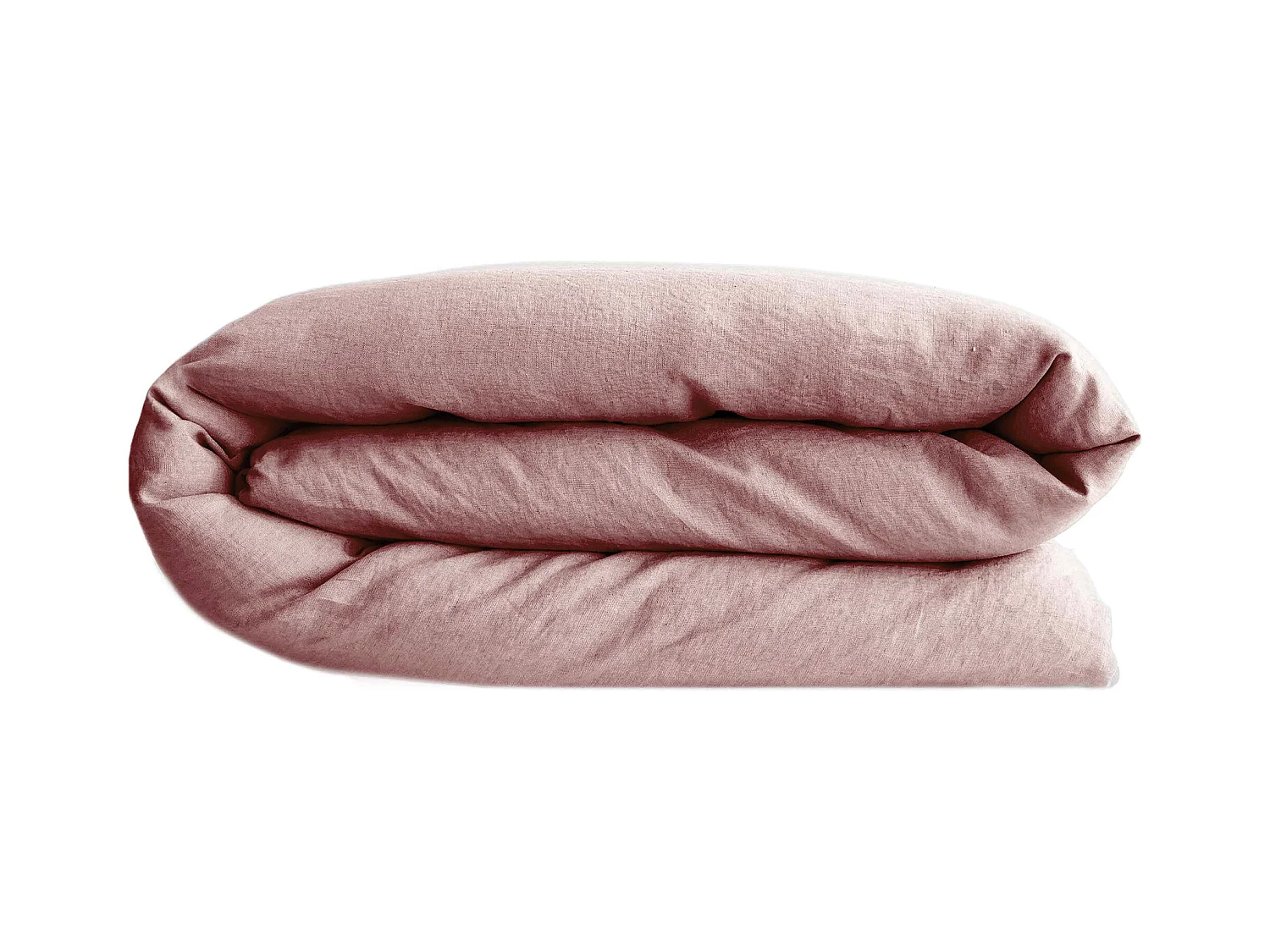 Housse de couette 200x200 cm pur coton lavé PALACE rose