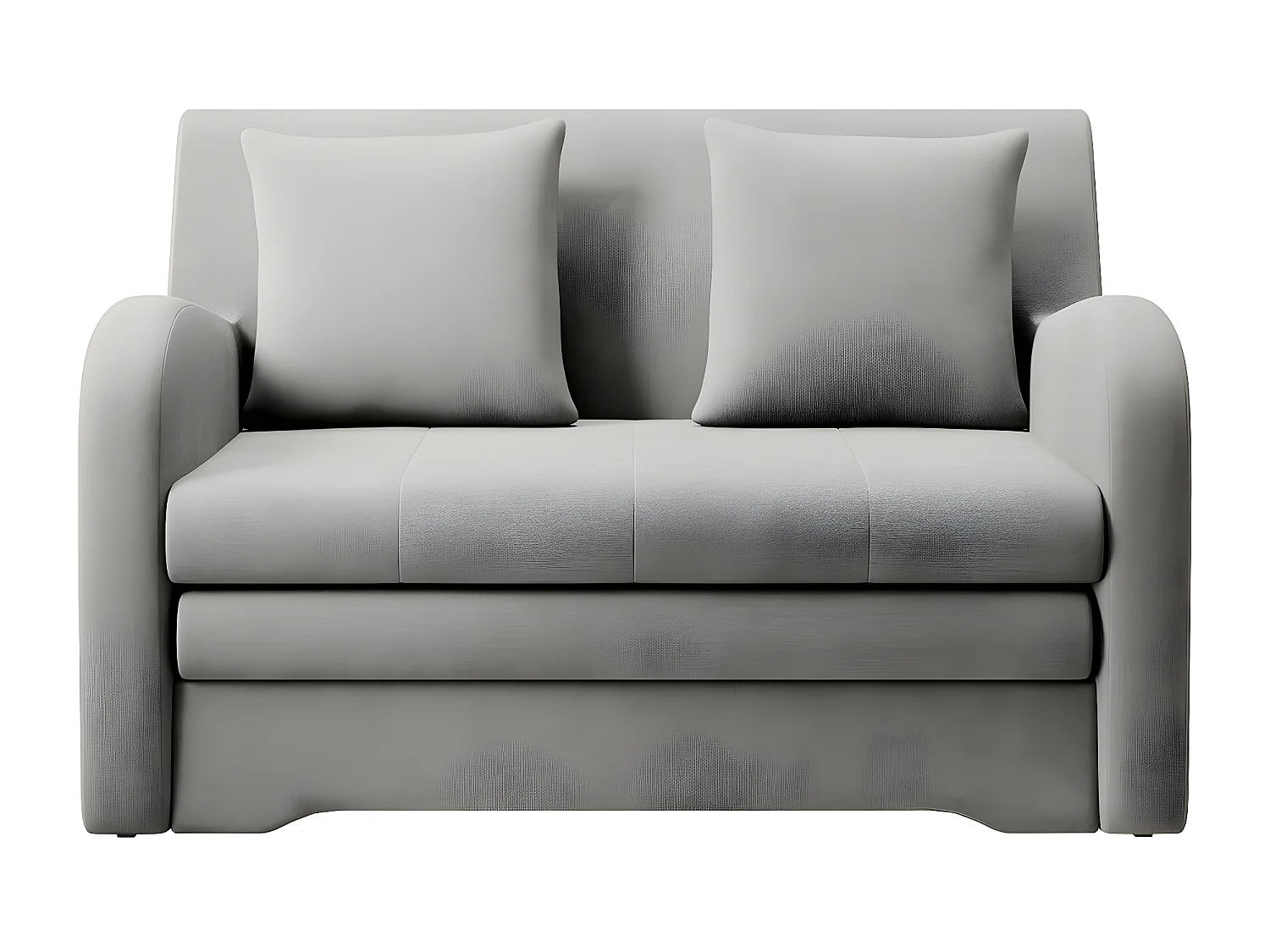 Joli canapé convertible avec rangement en velours gris, ARIEL