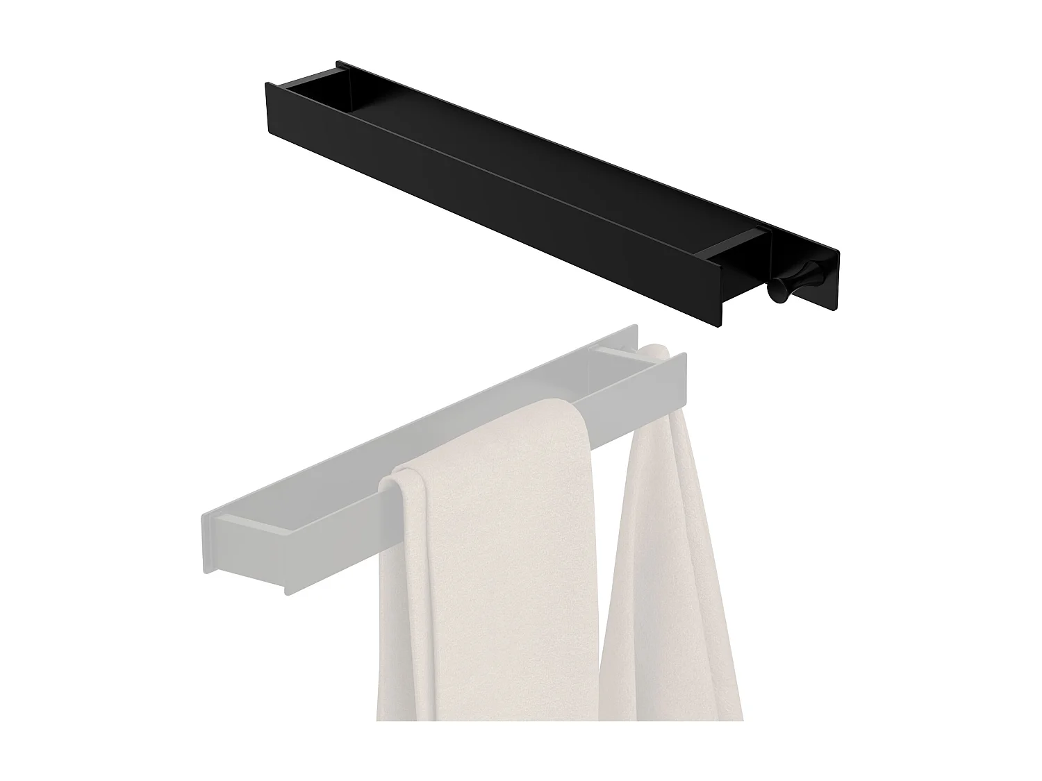 2 portasalviette senza foratura Portasalviette da bagno Supporto a muro in accia