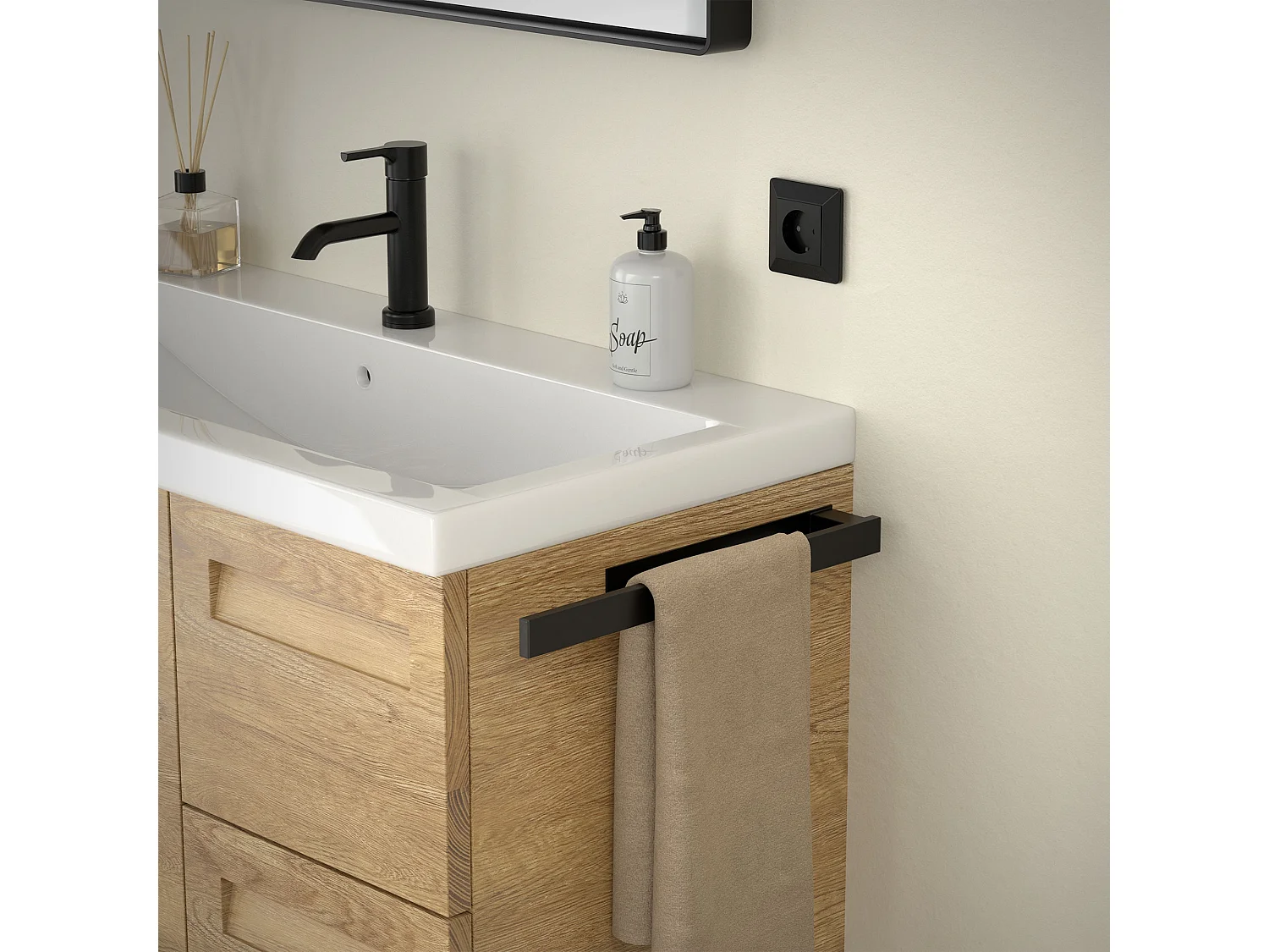 2 portasalviette senza foratura Portasalviette da bagno Supporto a muro in accia