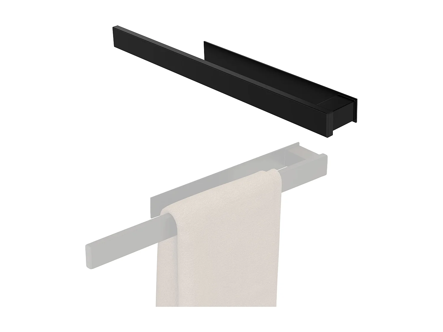 2 portasalviette senza foratura Portasalviette da bagno Supporto a muro in accia