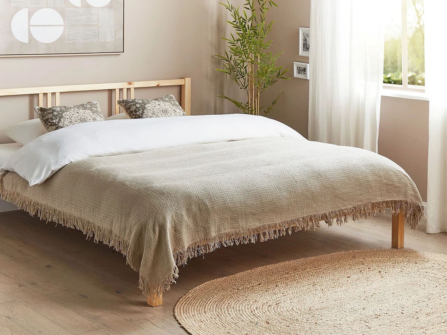 Sprei YERBENT Katoen 150 x 200 cm Taupe
