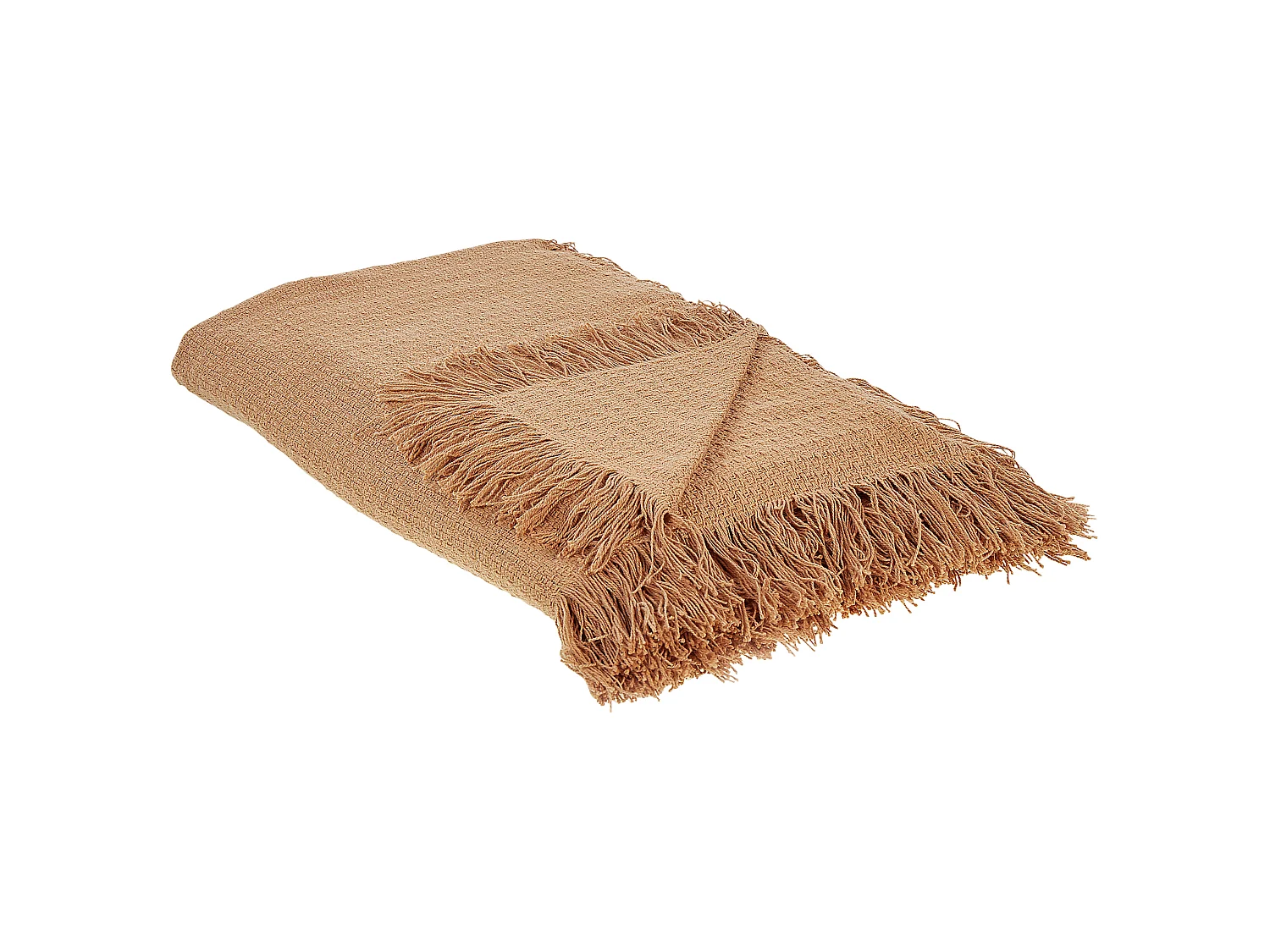 Bedspread YERBENT Cotton 200 x 220 cm Golden Brown