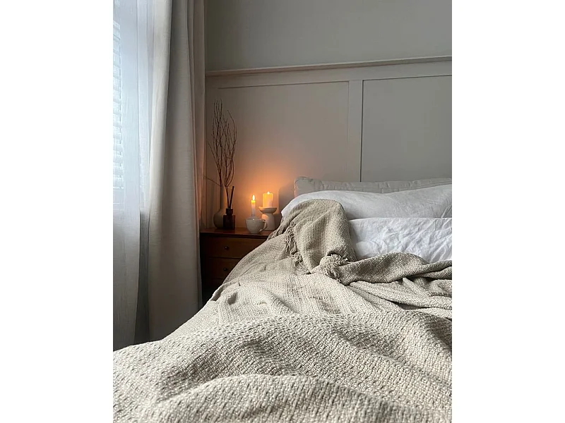 Couvre-lits YERBENT Coton 200 x 220 cm Taupe