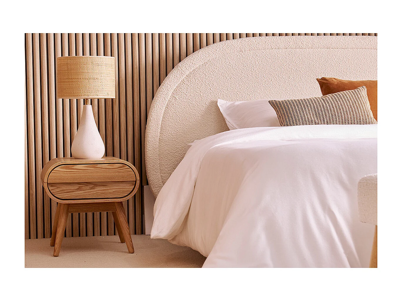 Mesita de noche diseño fresno 1 cajón BJORG