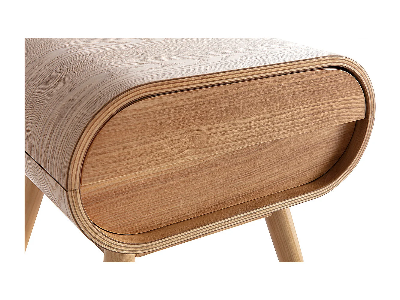 Table de chevet avec tiroir vintage bois clair BJORG