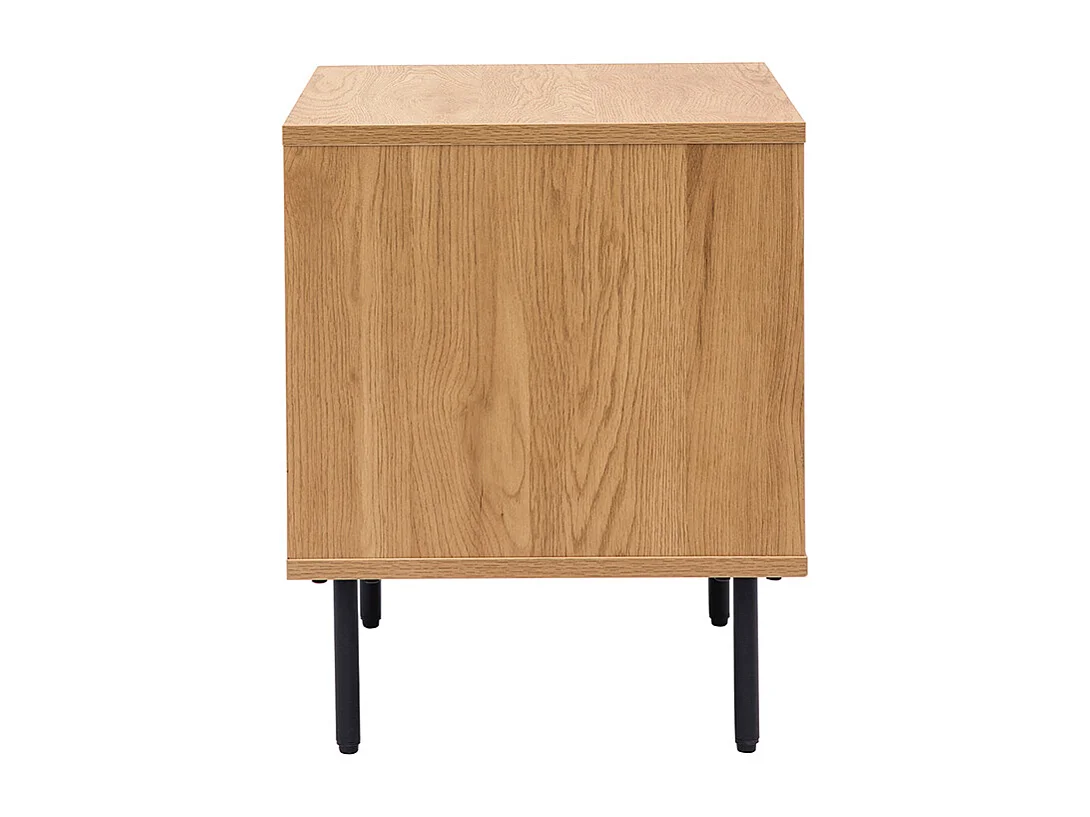 Comodino finitura legno chiaro rovere 2 cassetti ARAGON