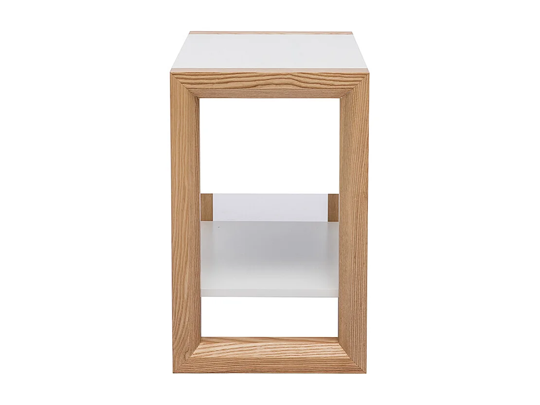 Comodino design colore bianco e quercia ARMEL