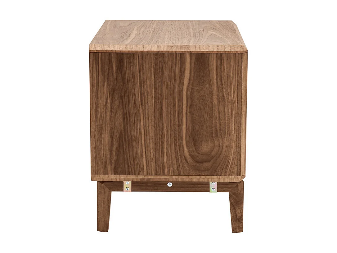 Table de chevet bois foncé noyer SUVA