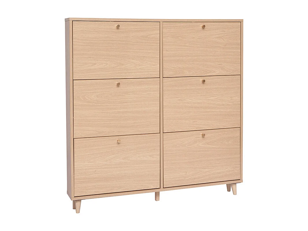 Meuble à chaussures finition bois clair chêne L126 cm SILVESTRE