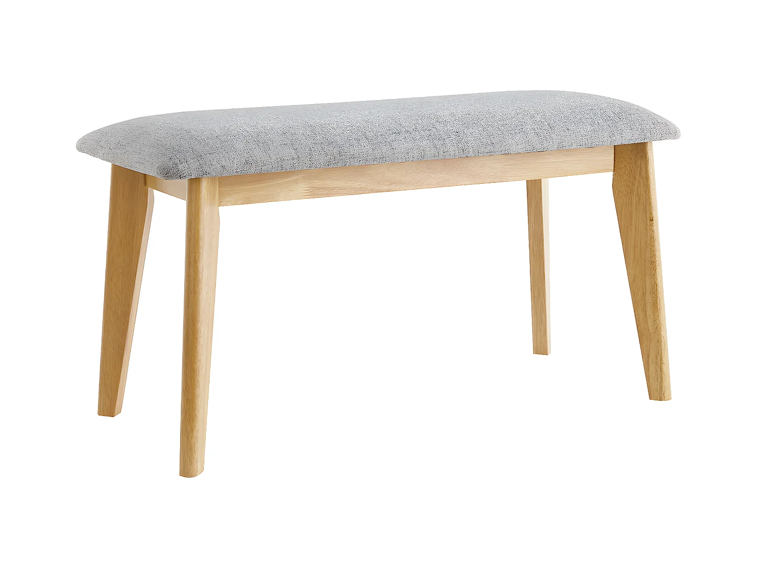 Banco de madera con tejido gris claro ELION