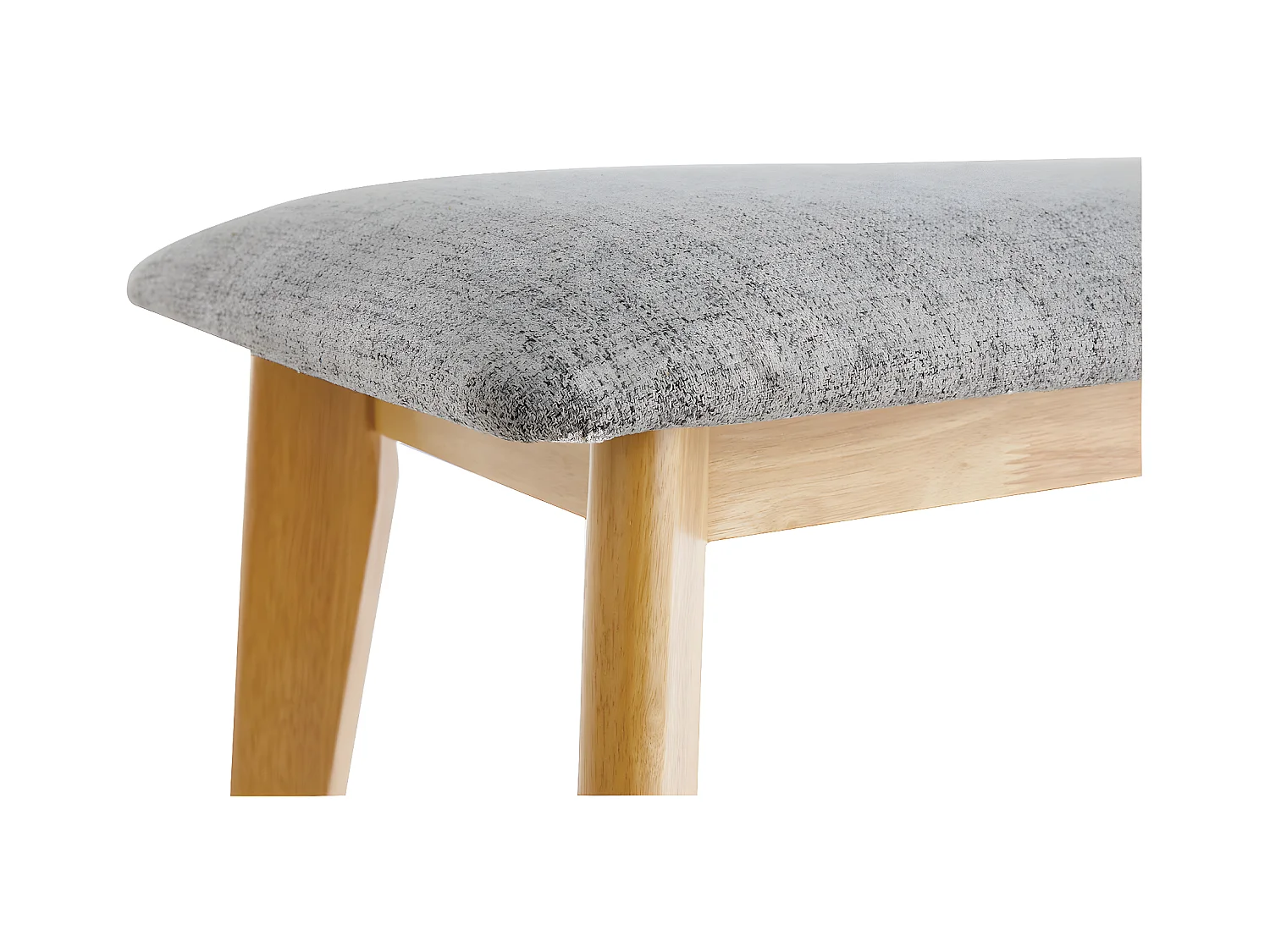 Banco de madera con tejido gris claro ELION