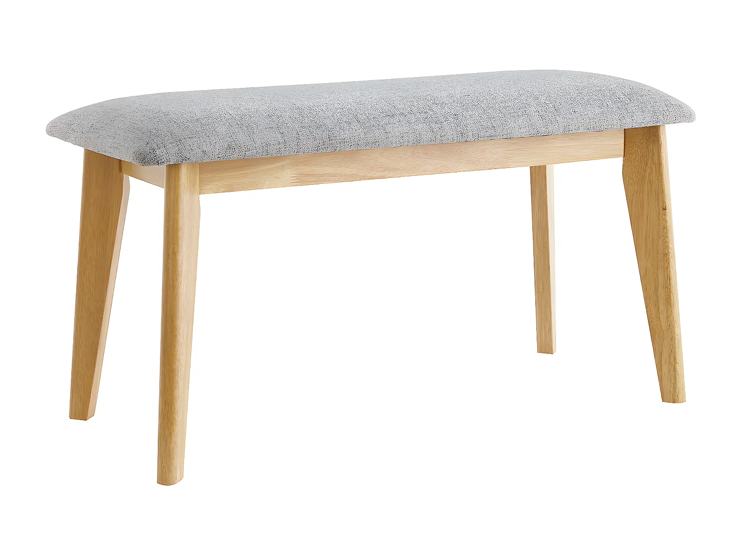 Banco de madera con tejido gris claro ELION