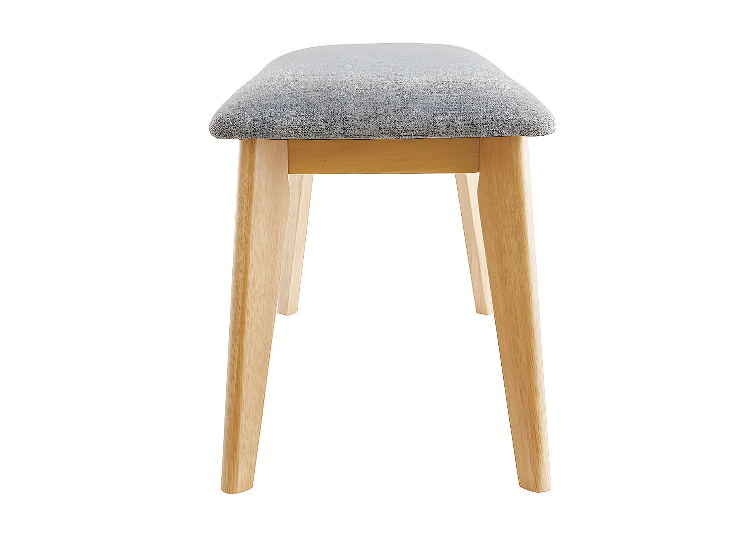 Banco de madera con tejido gris claro ELION