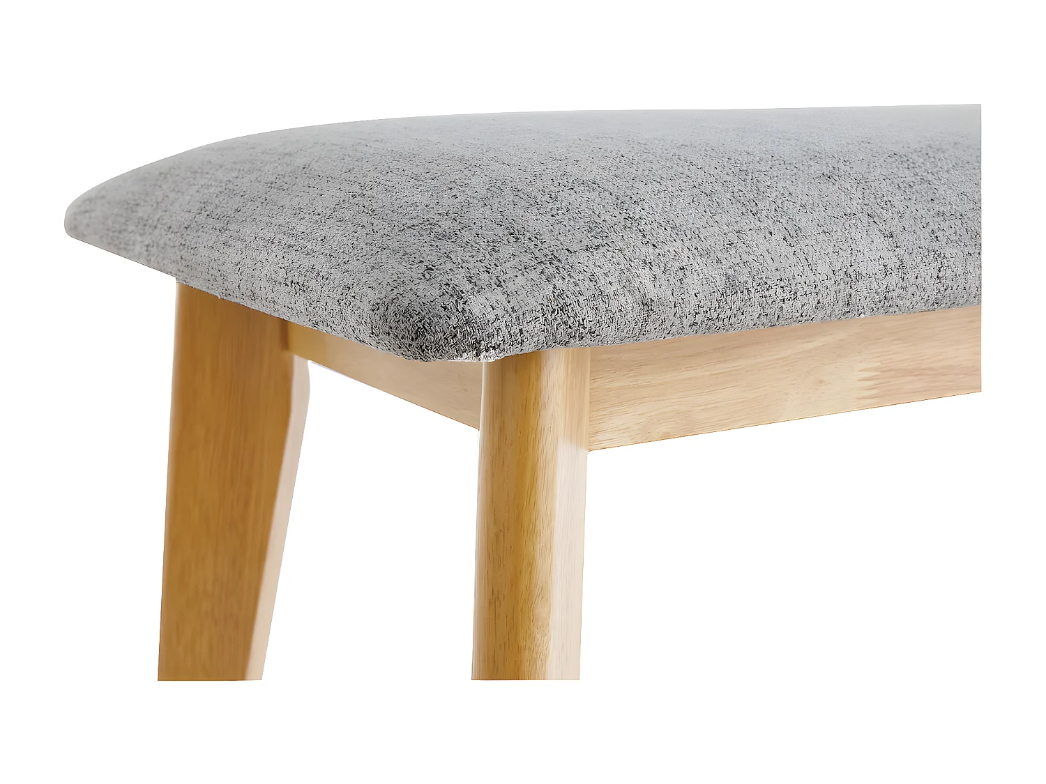 Banco de madera con tejido gris claro ELION