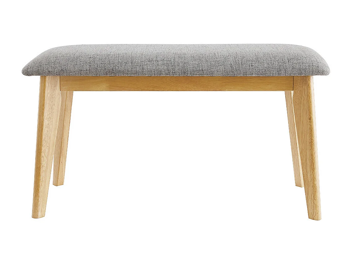 Banco de madera con tejido gris claro ELION