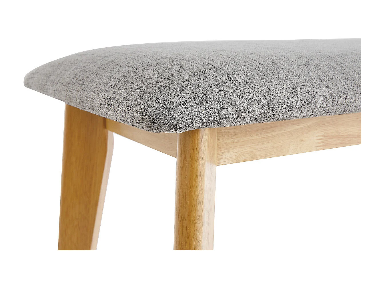 Banco de madera con tejido gris claro ELION