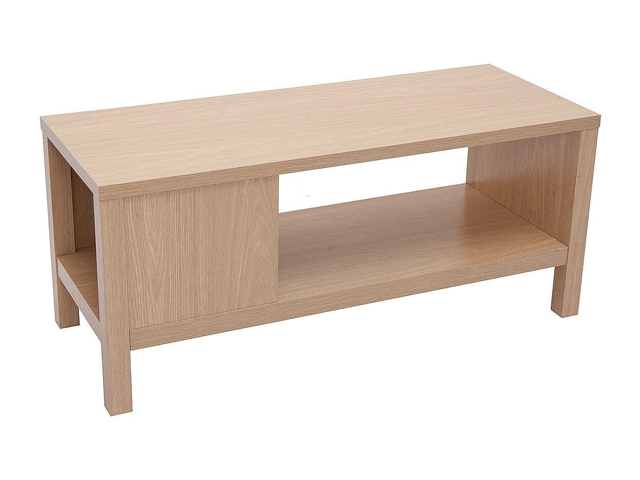 Sitzbank in Eiche mit Kissen und offener Nische B100 cm GUMBY