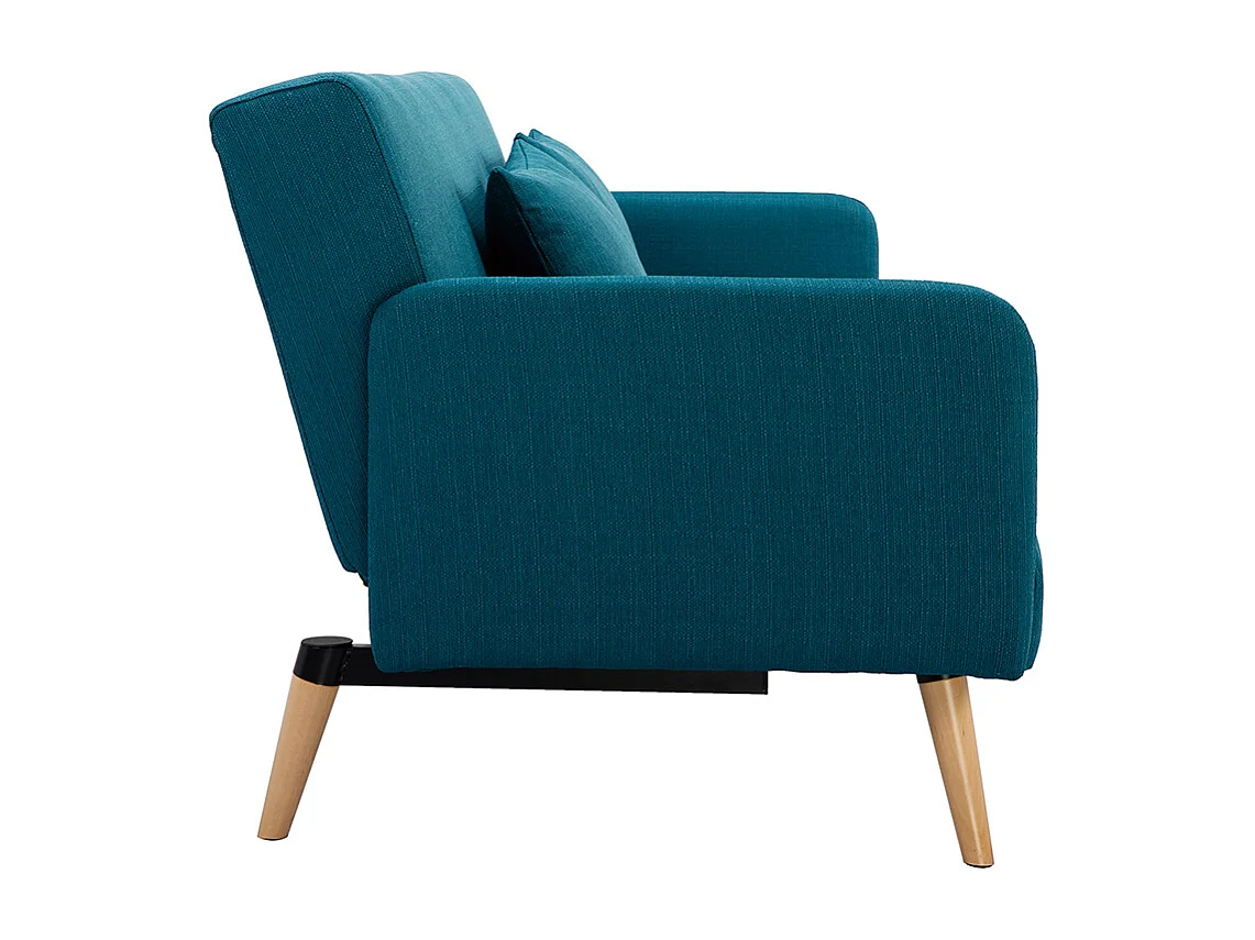 Sofá convertible nórdico 3 plazas azul petróleo LULA