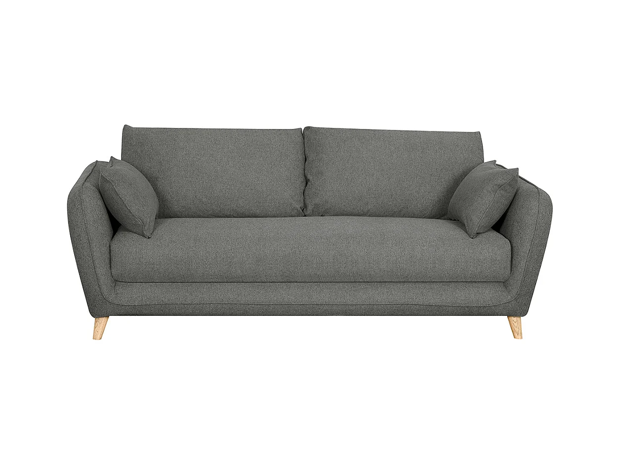 Schlafsofa skandinavisch 3 Plätze grau anthrazit CREEP