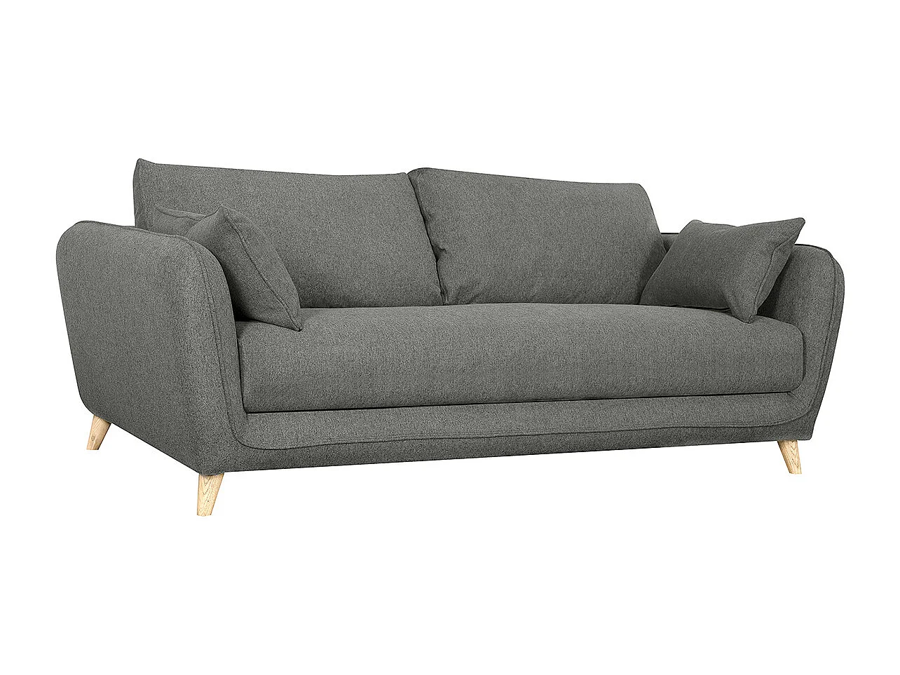 Schlafsofa skandinavisch 3 Plätze grau anthrazit CREEP