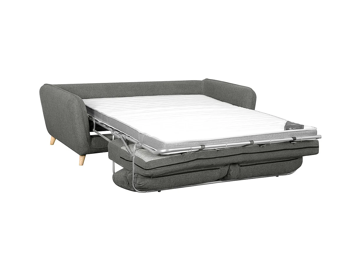 Schlafsofa skandinavisch 3 Plätze grau anthrazit CREEP