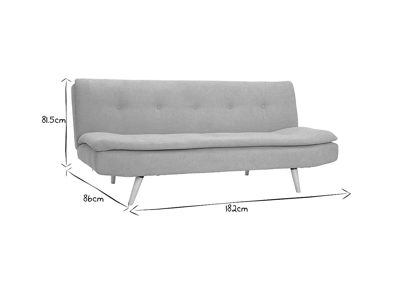 Sofá convertible nórdico 3 plazas amarillo SENSO