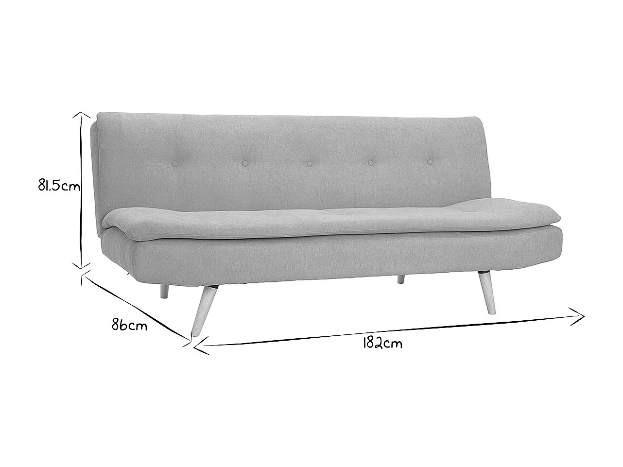 Canapé convertible 3 places en tissu effet velours jaune moutarde et bois clair SENSO