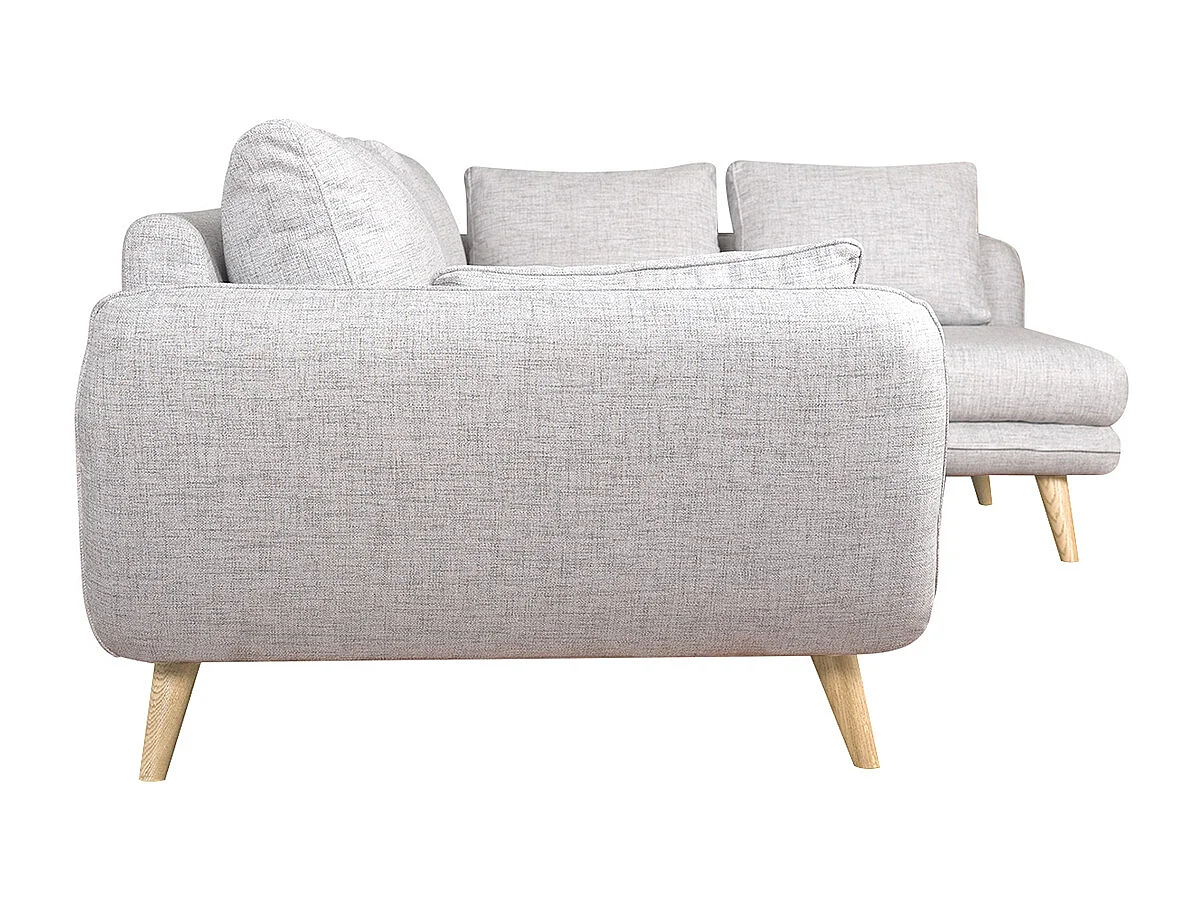 Divano angolare scandinavo 5 posti grigio chiaro a chiazze CREEP