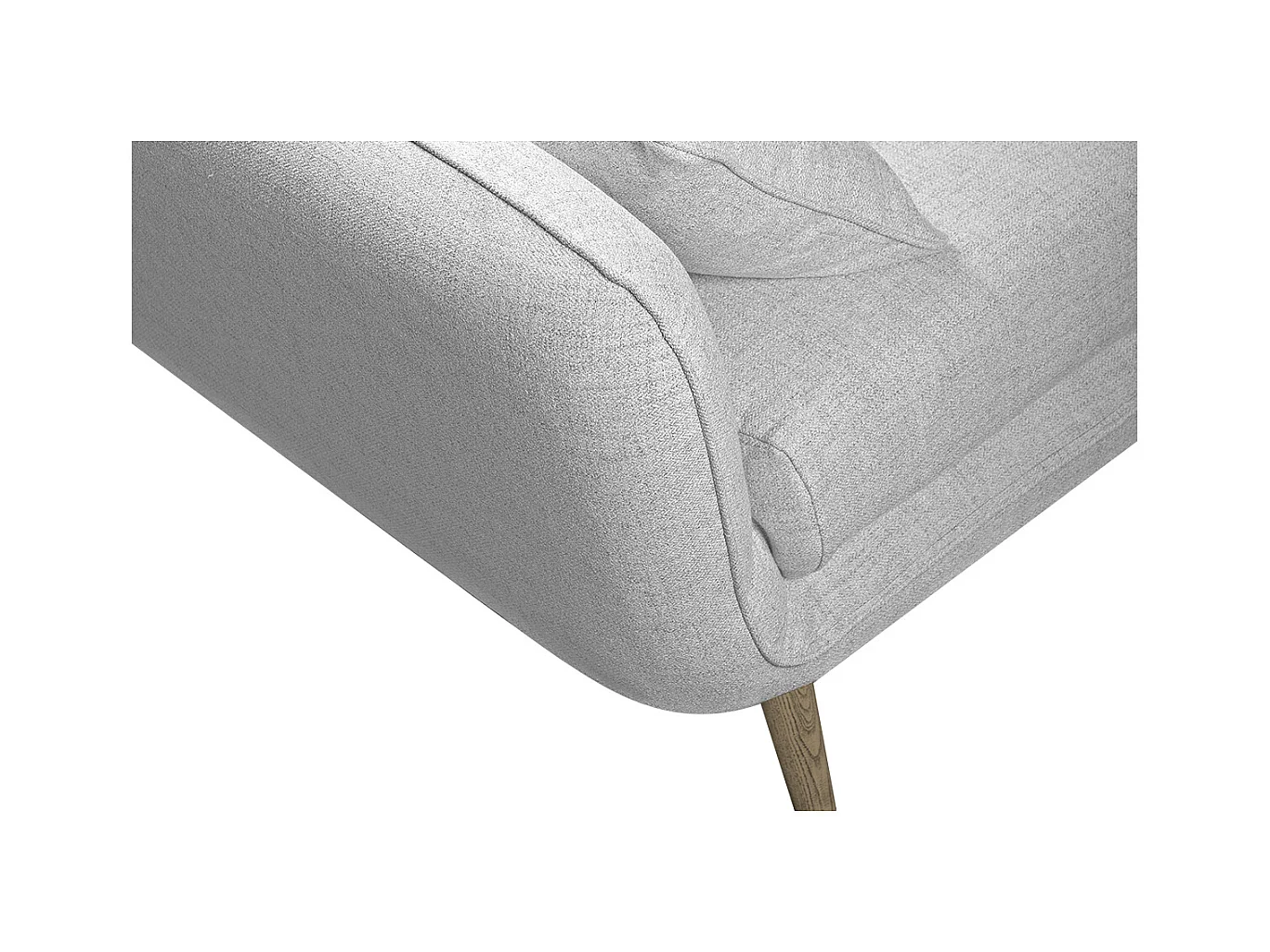 Sofá esquinero nórdico 5 plazas gris claro CREEP