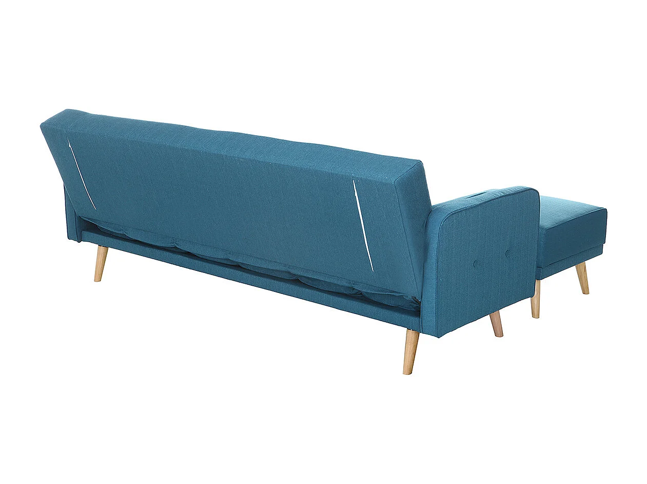 Skandinavisches Eck-Schlafsofa entenblau ULLA