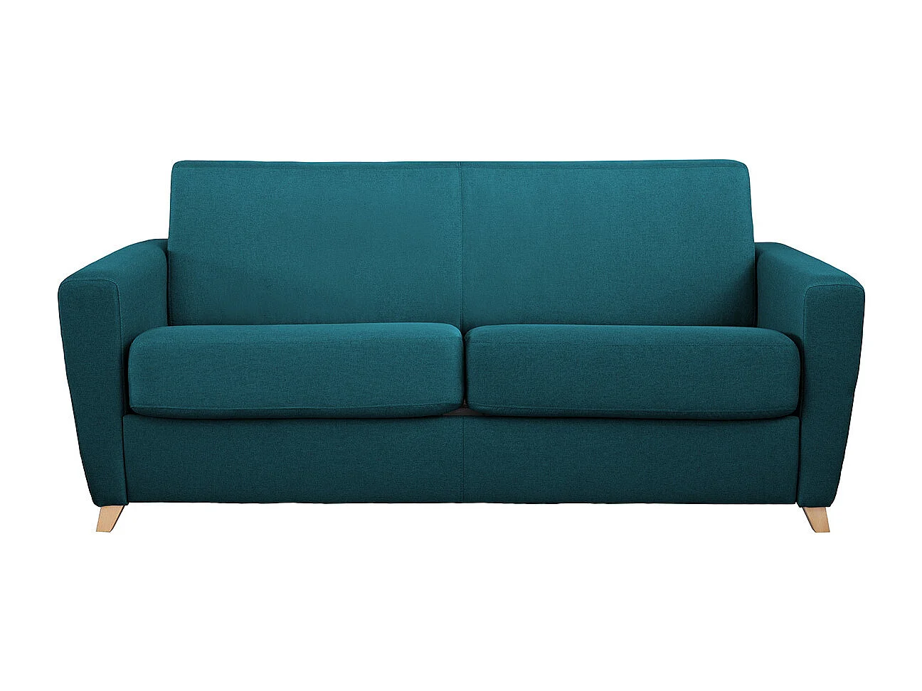 Schlafsofa skandinavisch blaugrün und Holz GRAHAM