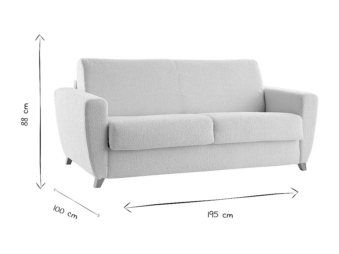 Schlafsofa skandinavisch blaugrün und Holz GRAHAM