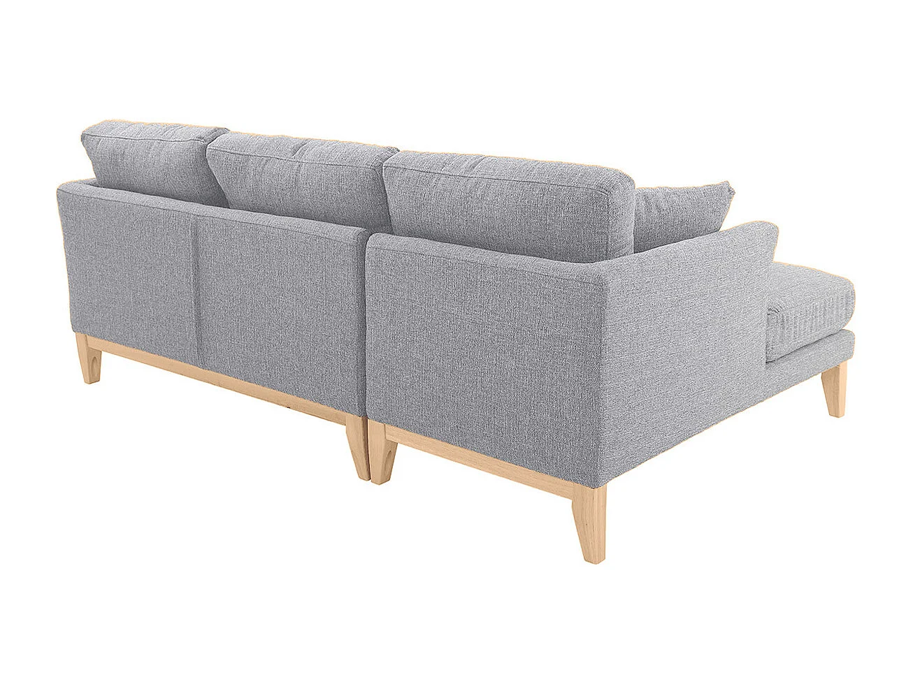 Divano angolare a sinistra scandinavo in tessuto Grigio chiaro sfoderabile OSLO