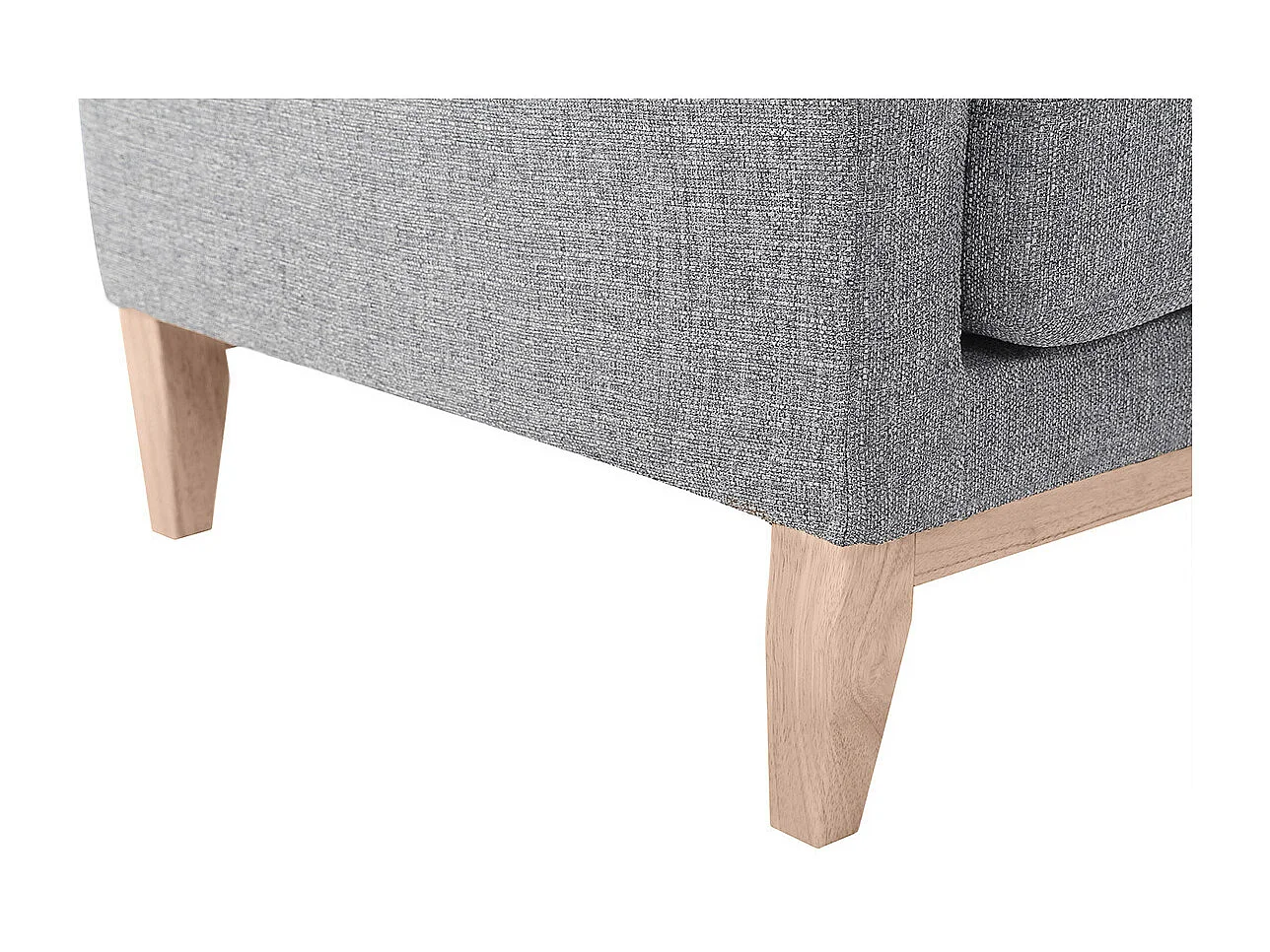 Ecksofa rechts skandinavisch Hellgrau OSLO