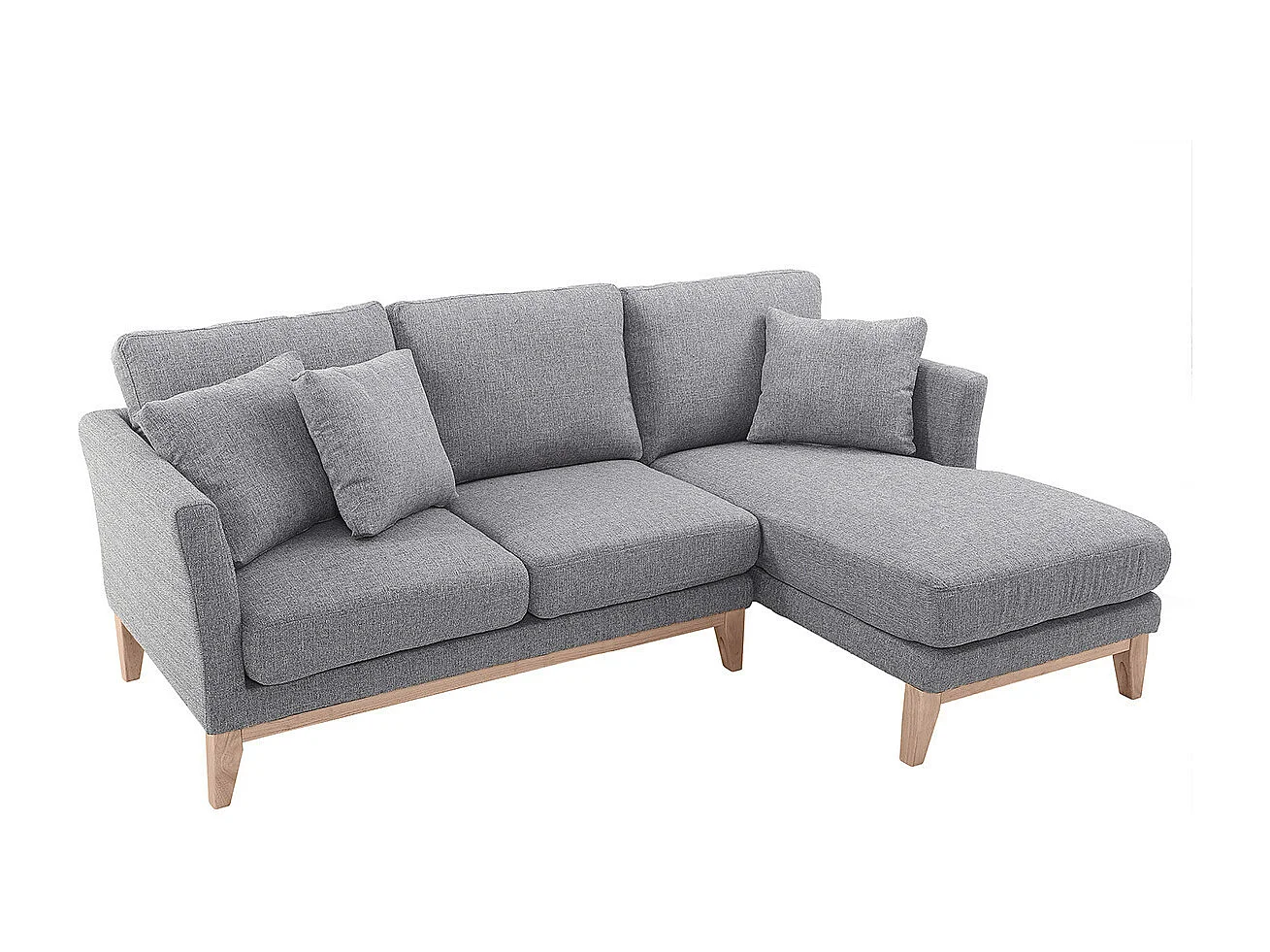 Divano con angolo destro scandinavo grigio chiaro OSLO