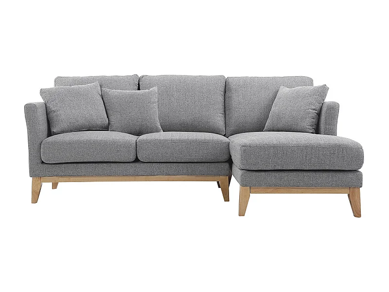 Divano con angolo destro scandinavo grigio chiaro OSLO