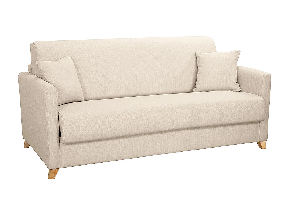 Schlafsofa 3 Plätze skandinavisch beige SKANDY