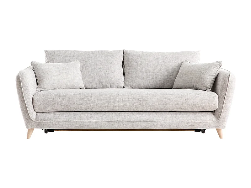Divano letto scandinavo 3 posti grigio chiaro screziato CREEP