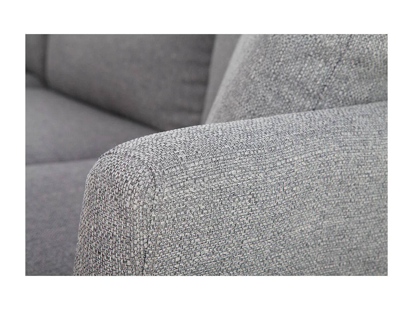 Sofá rinconera nórdico 5-6 plazas en tejido gris claro OSLO