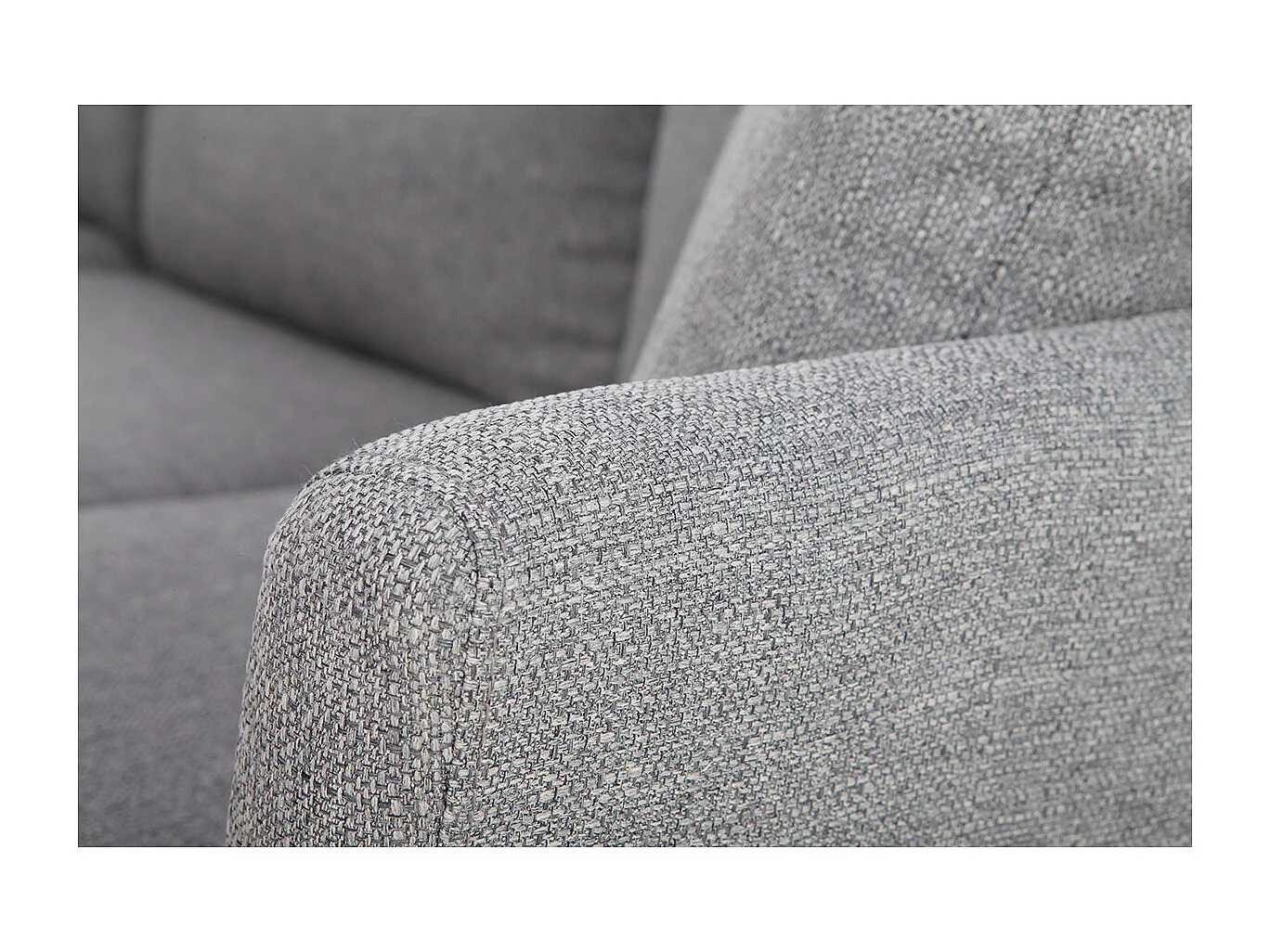 Sofá rinconera nórdico 5-6 plazas en tejido gris claro OSLO