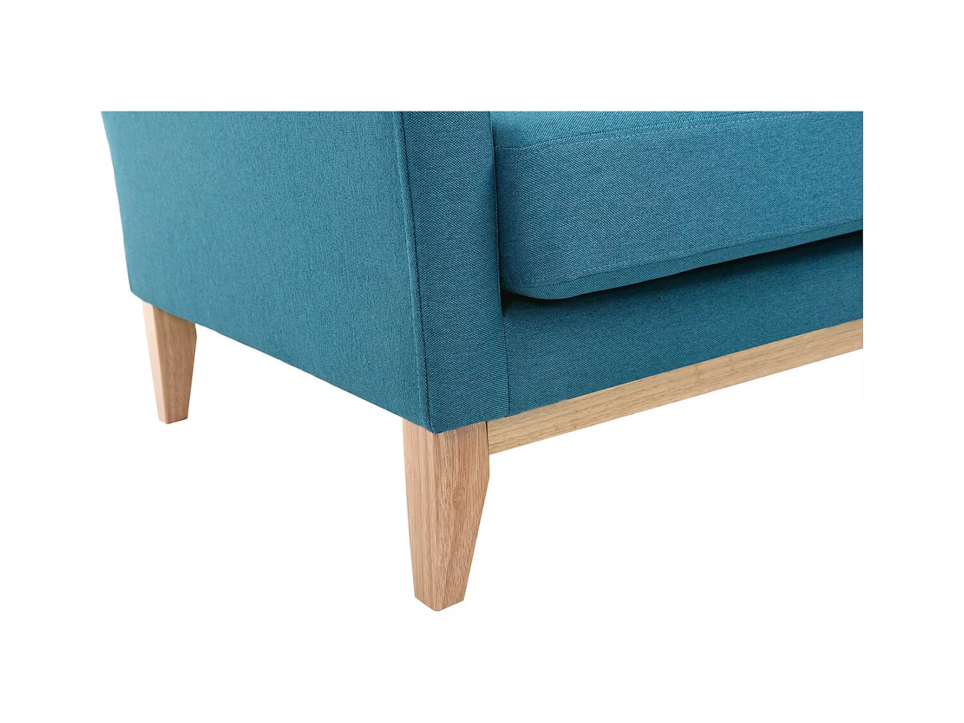 Skandinavisches Ecksofa links OSLO aus blaugrünem, abziehbarem Stoff